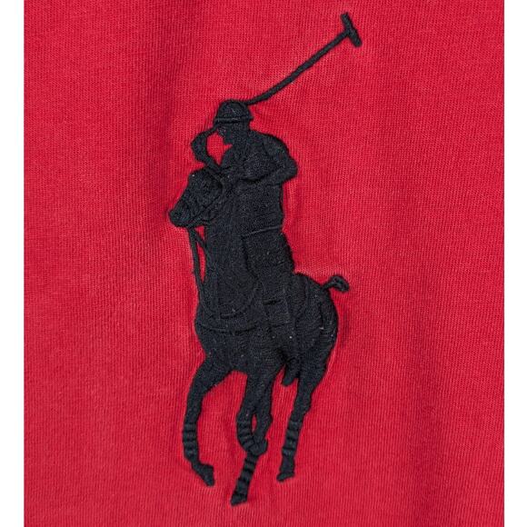 Polo Ralph Lauren L Red Big Pony #2 T-Shirt Men Classic Fit 100% Cotton Vietnam - Picture 2 of 6
